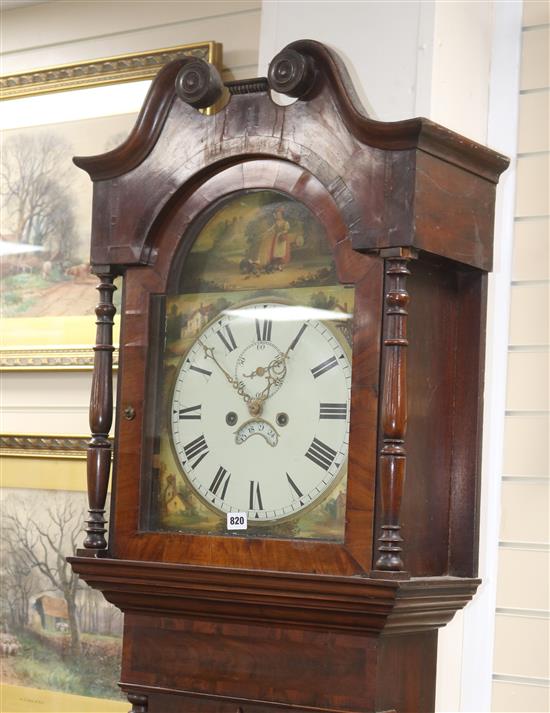 A painted dial longcase clock H.226cm